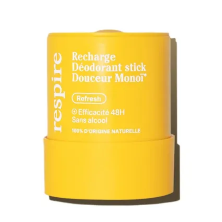 Recharge d&eacute;odorant stick douceur mono&iuml; bio Respire - recharge de 50g
