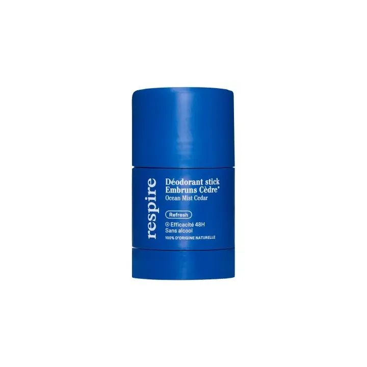 D&eacute;odorant embruns c&egrave;dre Refresh bio Respire - stick de 50g