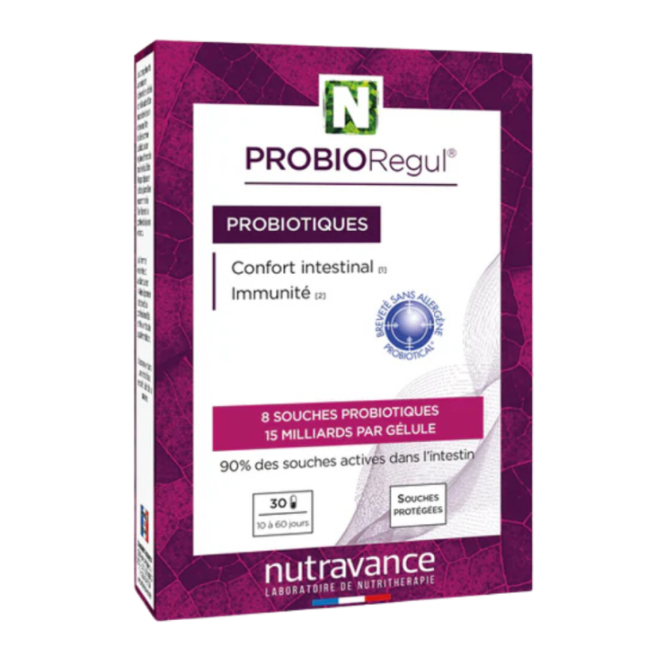 ProbioRegul probiotiques Nutravance - bo&icirc;te de 30 g&eacute;lules