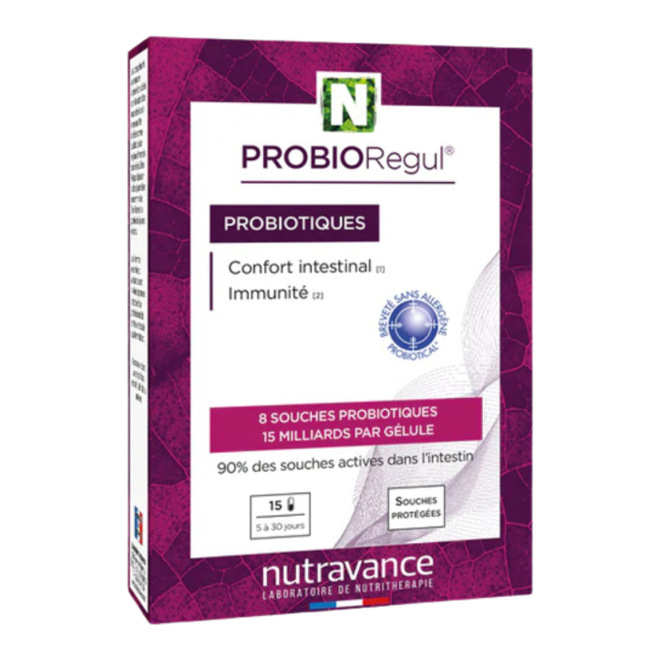 ProbioRegul probiotiques Nutravance - bo&icirc;te de 15 g&eacute;lules