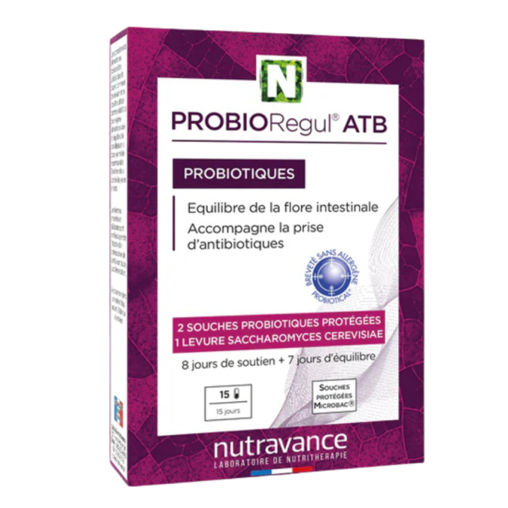 ProbioRegul ATB probiotiques Nutravance - bo&icirc;te de 15 g&eacute;lules