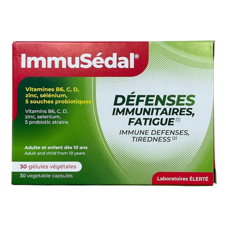 ImmuS&eacute;dal d&eacute;fenses immunitaires, fatigue Elert&eacute; - bo&icirc;te de 30 g&eacute;lules