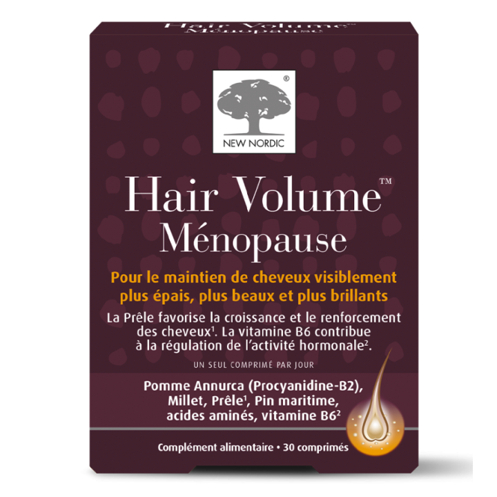 Hair volume m&eacute;nopause New Nordic - boite de 30 comprim&eacute;s 