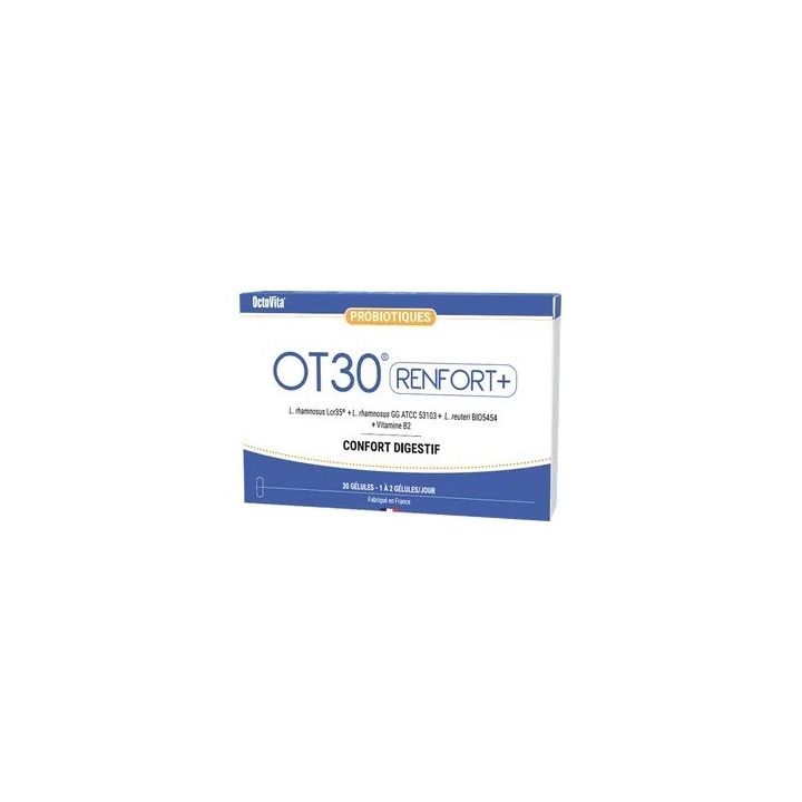 OT30 Renfort+ probiotiques confort digestif OctoVita - bo&icirc;te de 30 g&eacute;lules