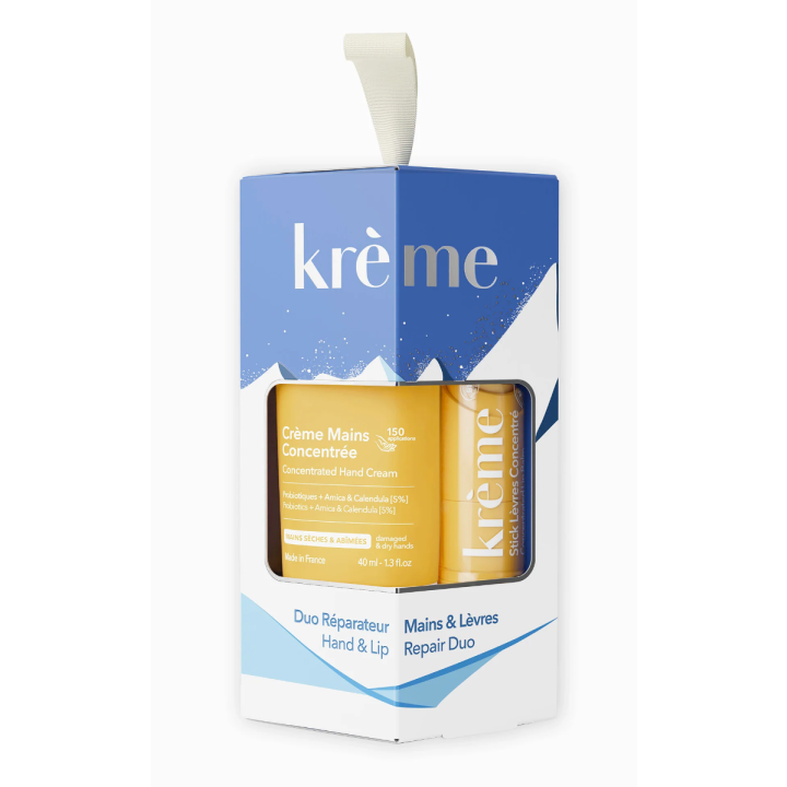 Duo r&eacute;parateur mains et l&egrave;vres Kr&egrave;me - coffret contenant 2 produits