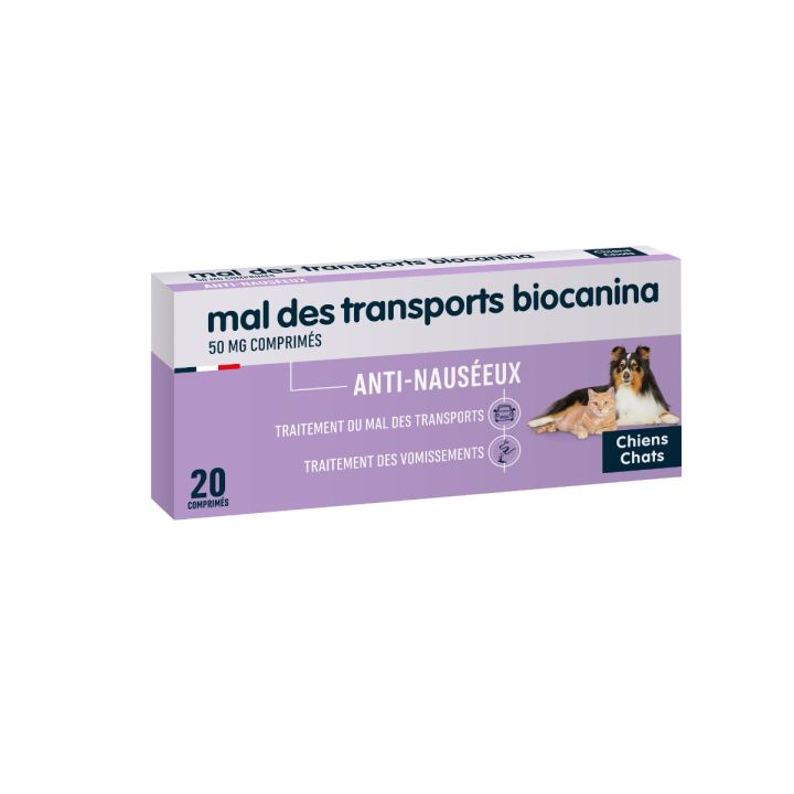 Mal des transports Biocanina - bo&icirc;te de 20 comprim&eacute;s