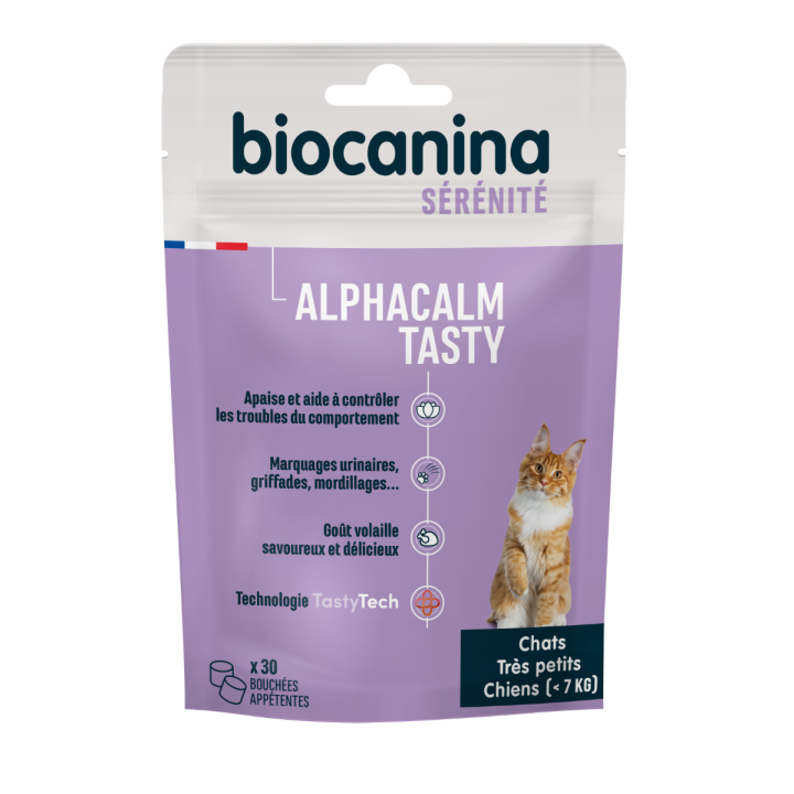 Alphacalm Tasty Chat Biocanina - sachet de 30 bouch&eacute;es