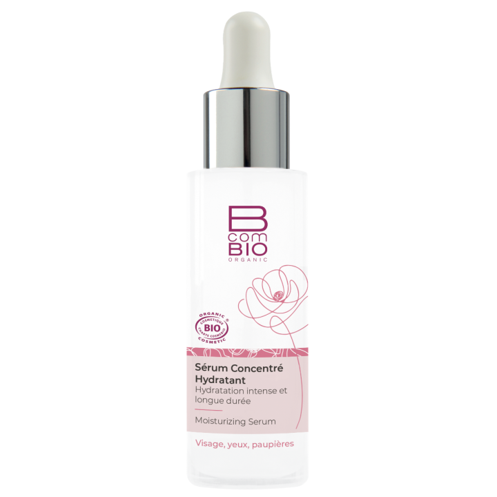 S&eacute;rum concentr&eacute; hydratant visage et yeux BcomBIO - flacon de 30 ml