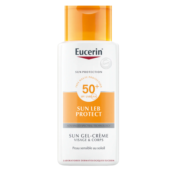 Eucerin Sun Leb Protect cr&egrave;me-gel visage et corps SPF 50+ - tube de 150 ml