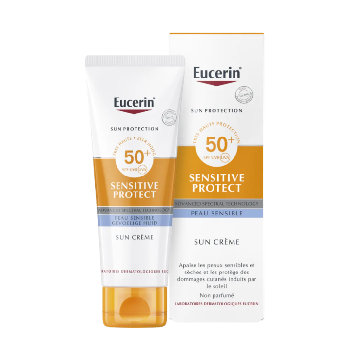 Cr&egrave;me solaire visage SPF 50+ Eucerin Sun - tube de 50 ml