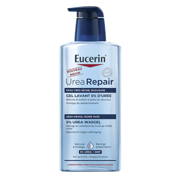 Urea Repair gel lavant 5% d'ur&eacute;e Eucerin - flacon-pompe de 400ml