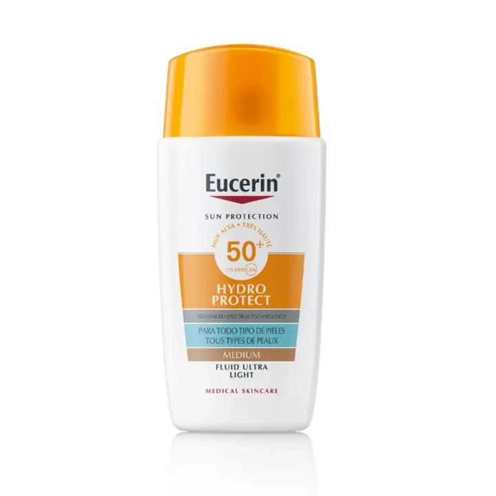 Hydro Protect Fluide ultra-l&eacute;ger teint&eacute; SPF 50+ Eucerin - flacon de 50ml