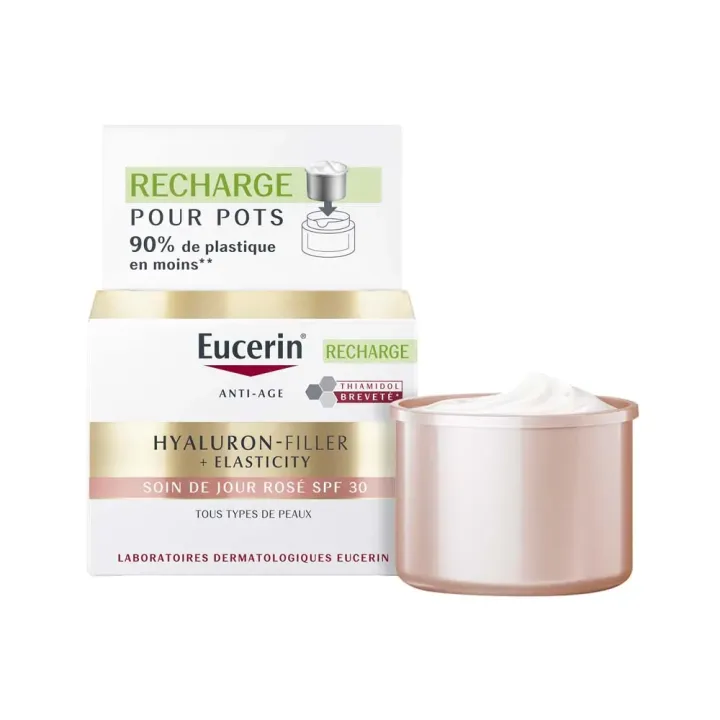 Hyaluron-filler + elasticity soin de jour ros&eacute; SPF30 Eucerin - recharge de 50ml