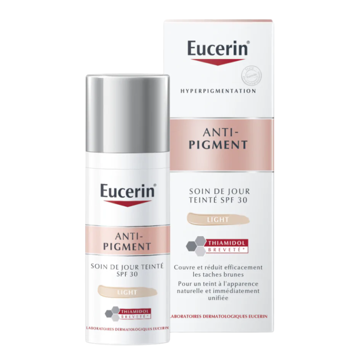 Soin de jour teint&eacute; light anti-pigment SPF30 Eucerin - flacon de 50 ml