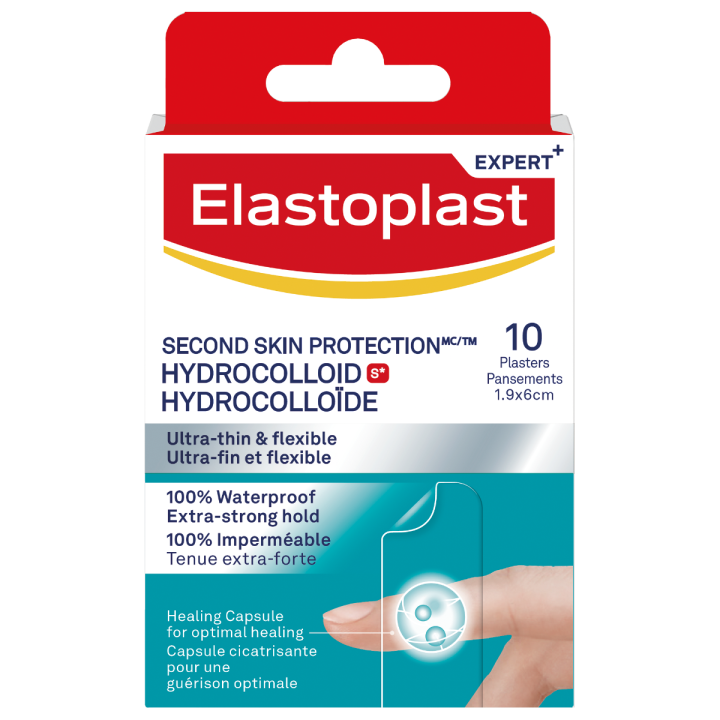 Pansements Second Skin Protection hydrocollo&iuml;de Elastoplast - boite de 10 pansements