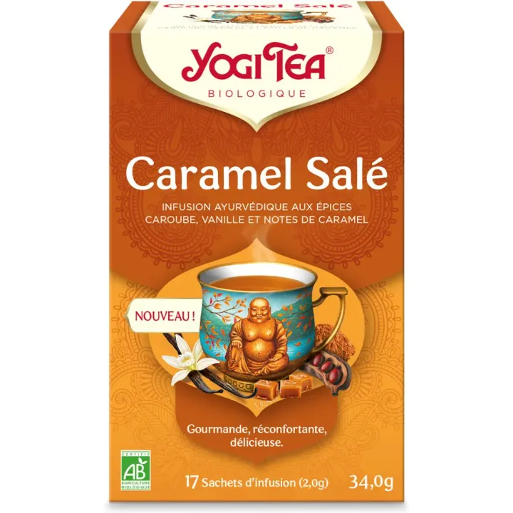 Caramel sal&eacute; BIO Yogi Tea - boite de 17 sachets 