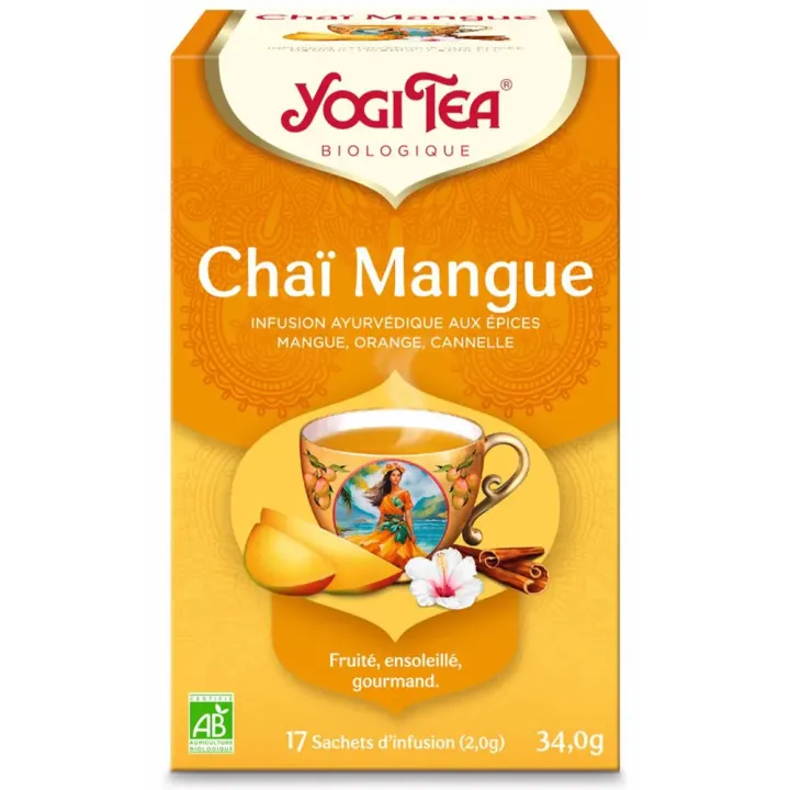 Cha&iuml; mangue BIO Yogi Tea - boite de 17 sachets 