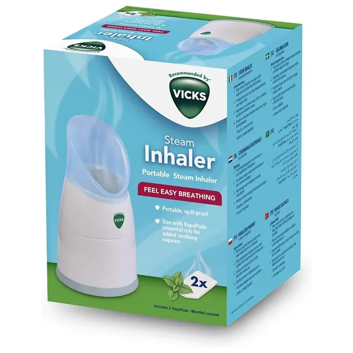 Steam Inhaler Inhalateur &agrave; vapeur d'eau avec VapoPads V1300 Vicks - 1 inhalateur et 2 VapoPads