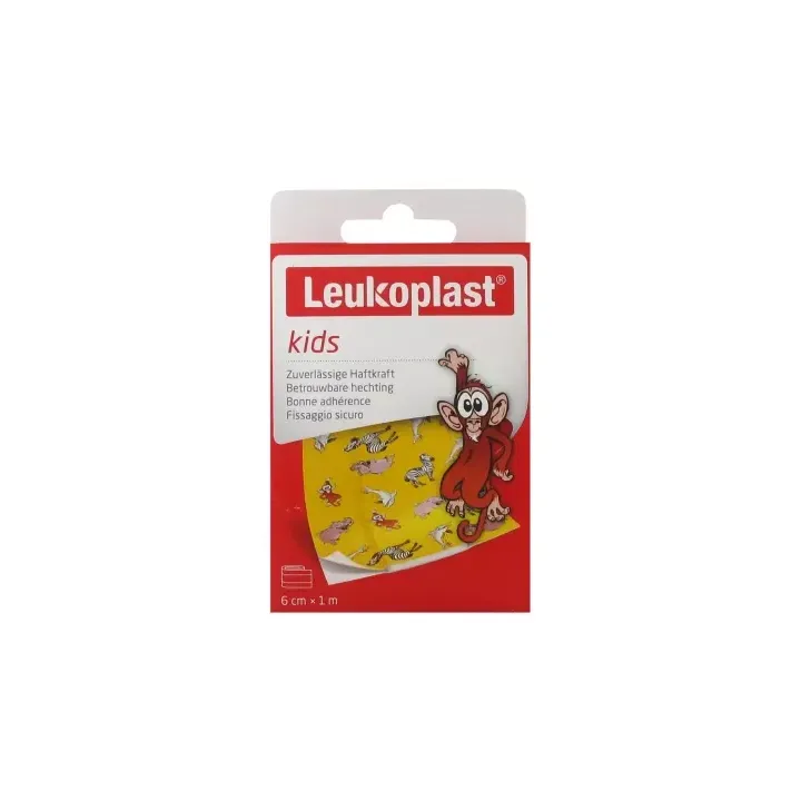Leukoplast bande pansement kids Zoo BSN M&eacute;dical - une bande 6cm x 1m