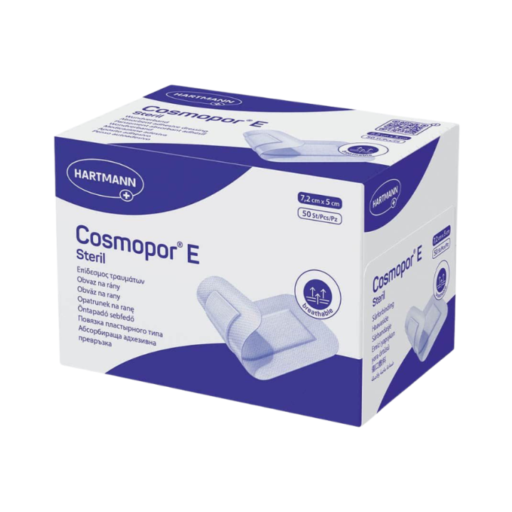 Cosmopor E Pansements st&eacute;riles adh&eacute;sifs Hartmann - boite de 50 pansements 7,2x5cm