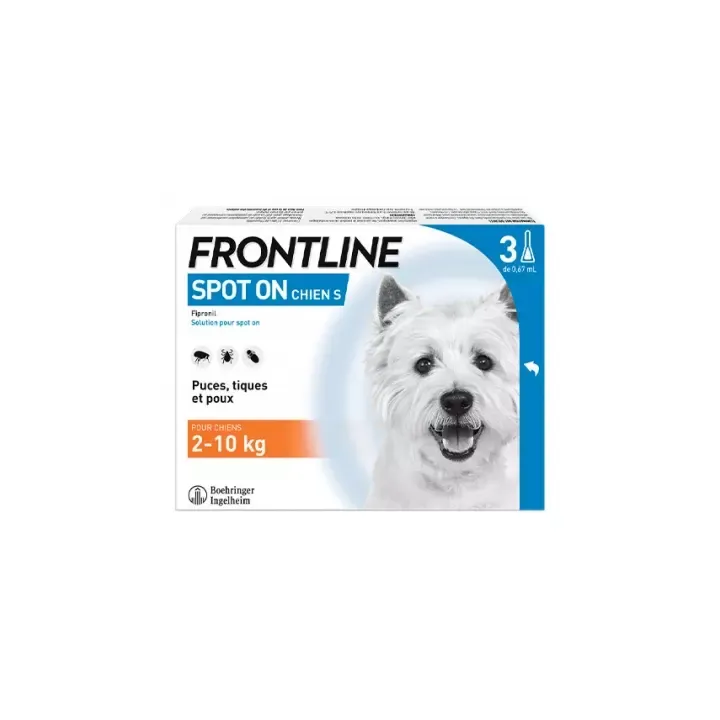 Frontline Spot One chiens 2-10 kg - 3 pipettes de 0,67ml