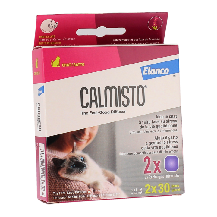 Calmisto diffuseur de bien &ecirc;tre pour chat Elanco - 2 recharges de 6ml