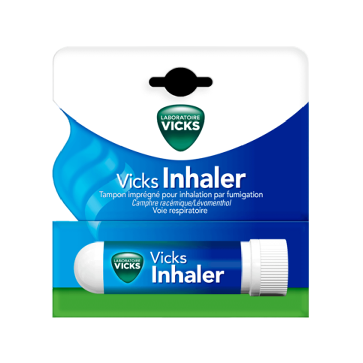 Vicks inhaler tampon impr&eacute;gn&eacute; pour inhalation par fumigation - bo&icirc;te de 1 tampon