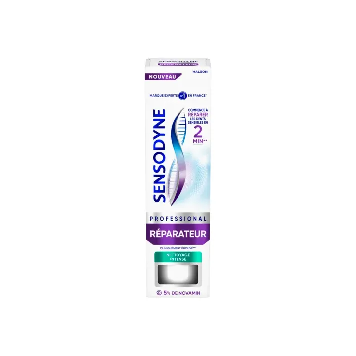 Dentifrice Professional r&eacute;parateur nettoyage intense Sensodyne - tube de 75ml