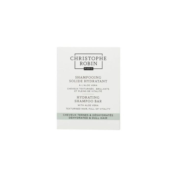 Shampooing solide hydratant aloe vera Christophe Robin - pain de 100g