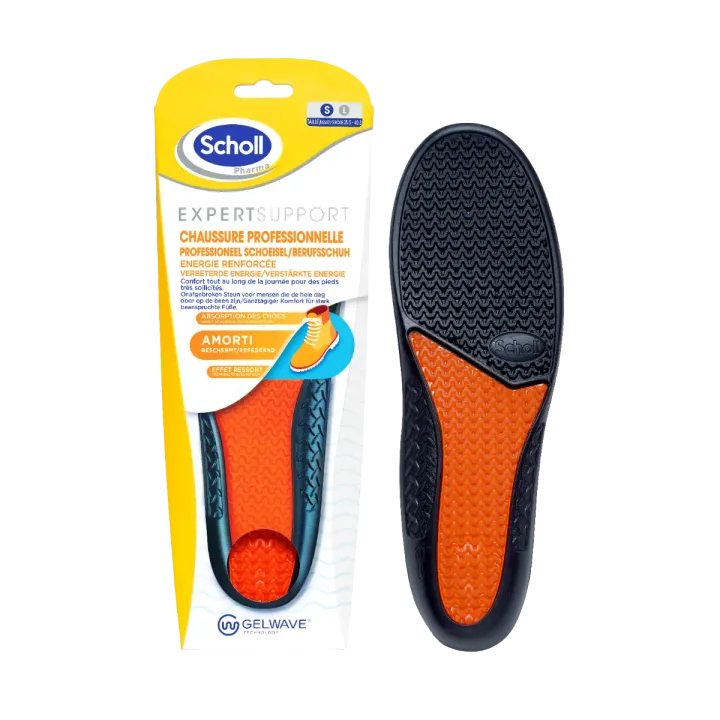 ExpertSupport Semelles Chaussure professionelle taille S Scholl - 1 paire de semelle (pointure 35,5 &agrave; 40,5)