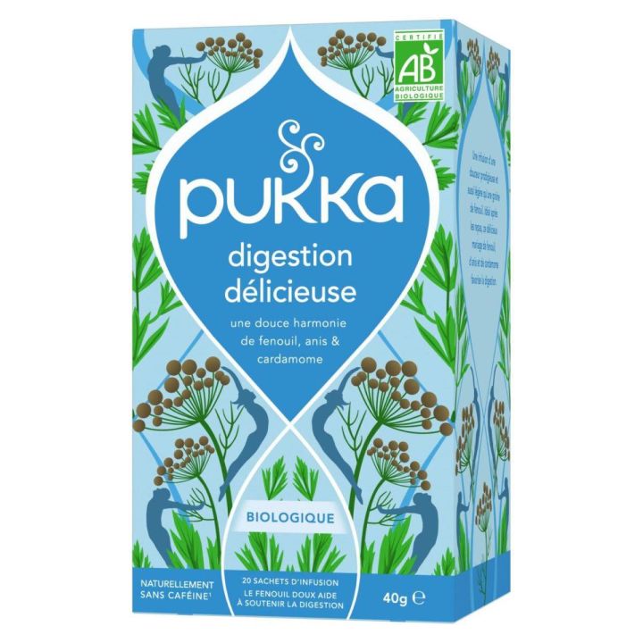 Infusion digestion d&eacute;licieuse bio Pukka - bo&icirc;te de 20 sachets