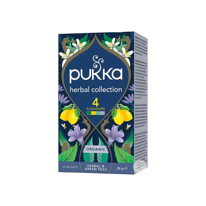 Collection de plantes 4 vari&eacute;t&eacute;s Pukka - une boite de 20 sachets