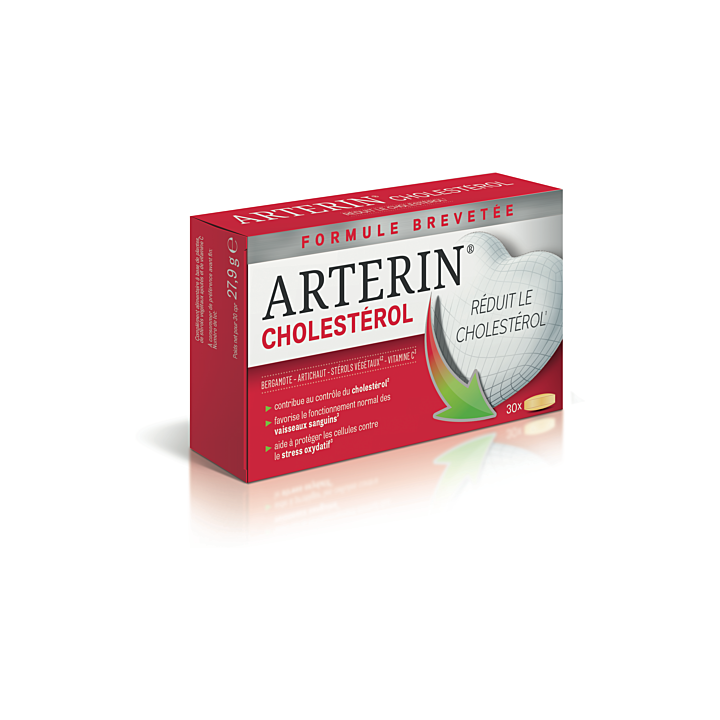 Arterin Cholest&eacute;rol Omega Pharma - bo&icirc;te de 30 comprim&eacute;s