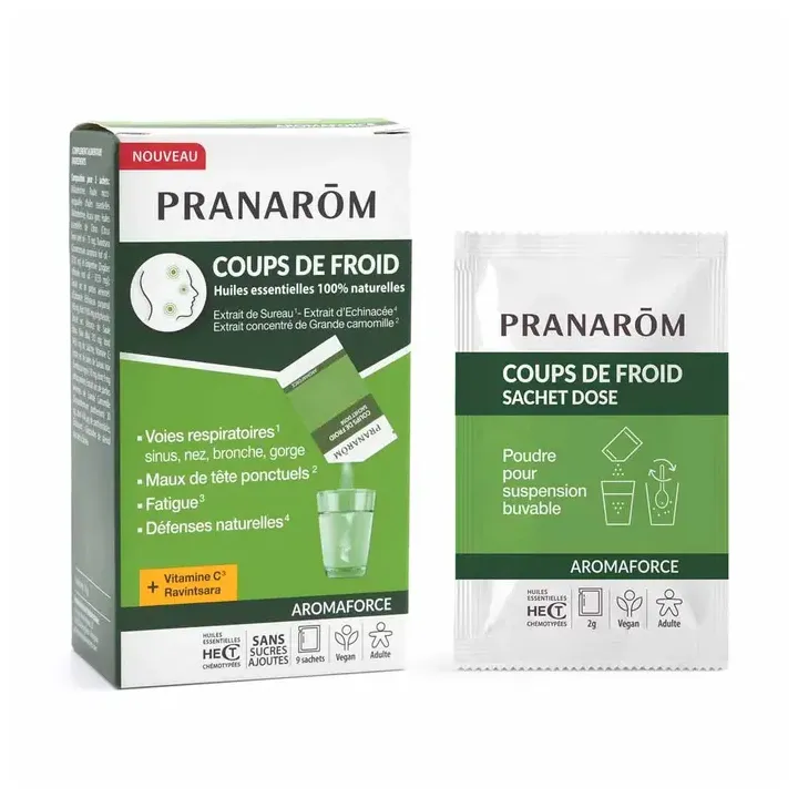 Aromaforce coups de froids Pranarom - bo&icirc;te de 9 sachets