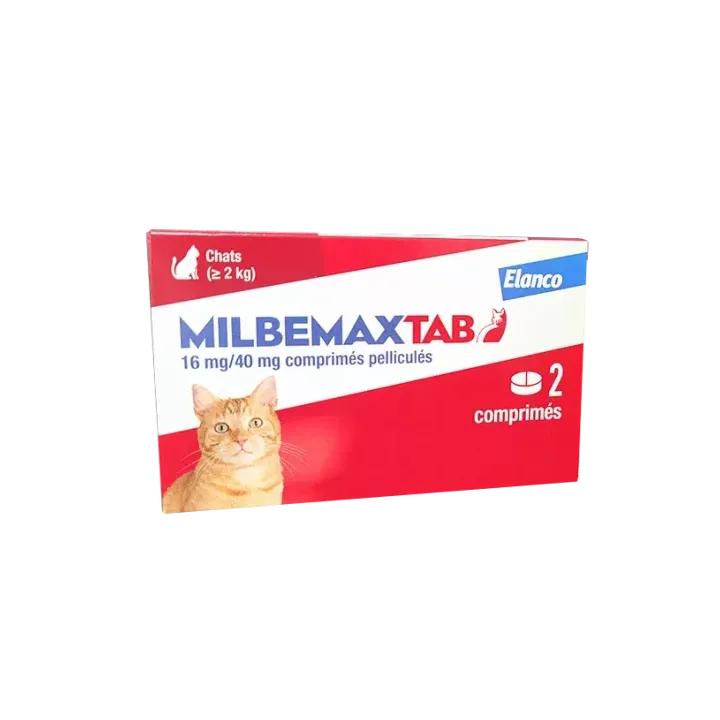 Milbemaxtab comprim&eacute; pour chats - boite de 2 comprim&eacute;s