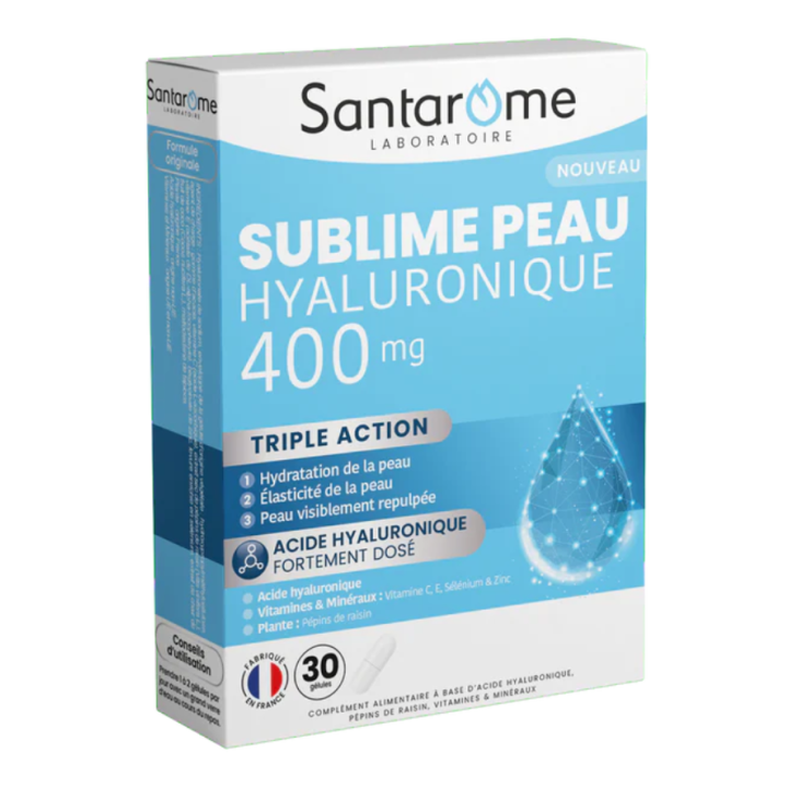 Sublime peau hyaluronique 400mg Santar&ocirc;me - boite de 30 g&eacute;lules 