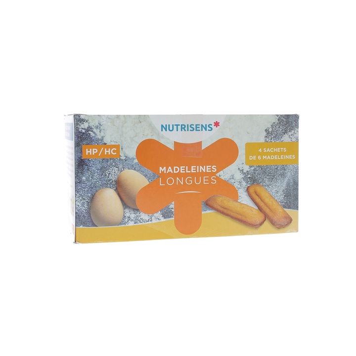 Madeleines longues HP/HC Nutrisens - bo&icirc;te de 4 sachets de 6 madeleines