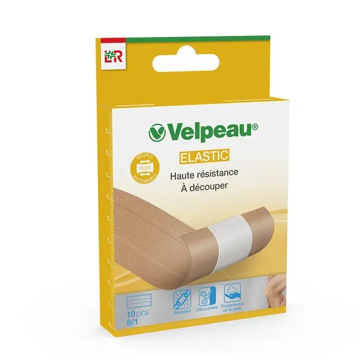 Elastic pansements bandes d&eacute;coupables Velpeau - boite de 10 pansements 8x10cm