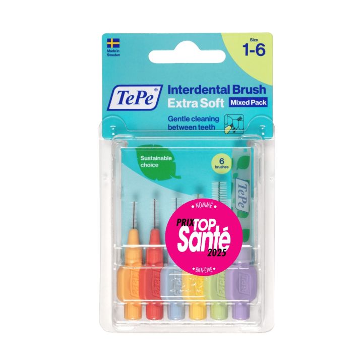 Brossettes interdentaires extra souple TePe -  bo&icirc;te de 6 brossettes