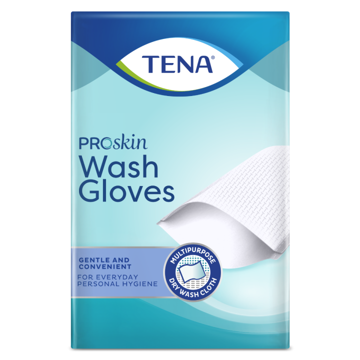 Gants jetables Proskin Wash Gloves Tena - bo&icirc;te de 50 gants