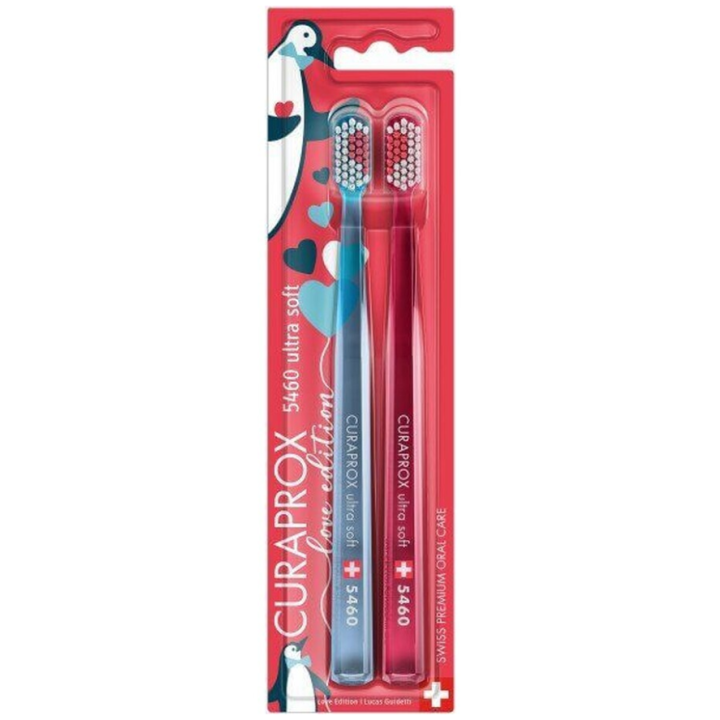 Brosse &agrave; dents cs 5460 ultra soft love &eacute;dition Curaprox - lot de 2 brosses &agrave; dents