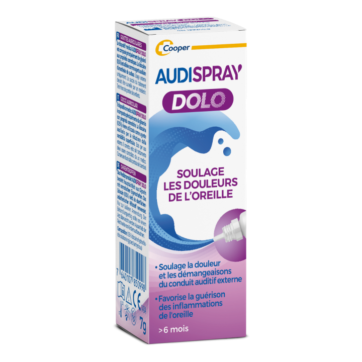 Gouttes auriculaires Dolo 6 mois et plus Audispray - flacon de 7 g