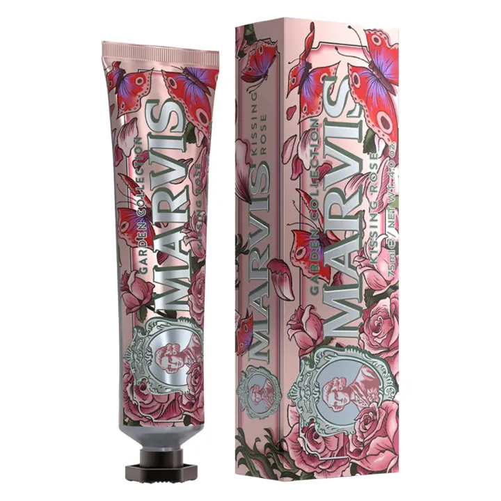 Dentifrice garden collection kissing rose Marvis - tube de 75ml