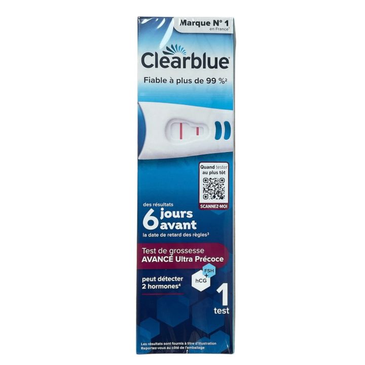 Test de grossesse d&eacute;tection pr&eacute;coce Clearblue - un test