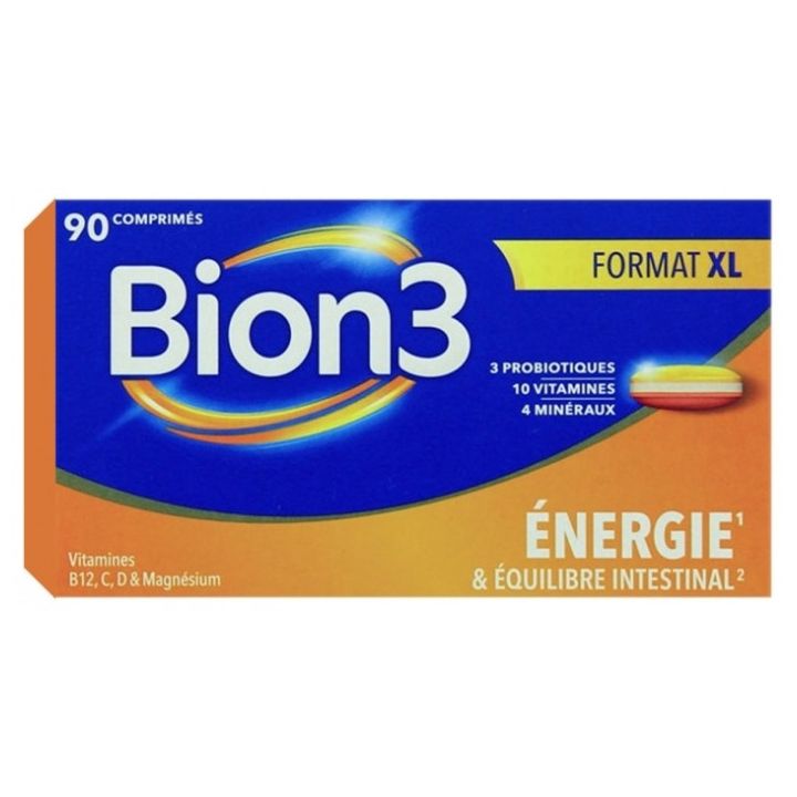 Bion3 &eacute;nergie et &eacute;quilibre intestinal - boite de 90 comprim&eacute;s