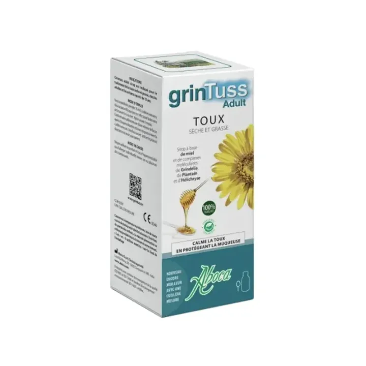 Grintuss adult sirop toux s&egrave;che et grasse Aboca - flacon de 180g
