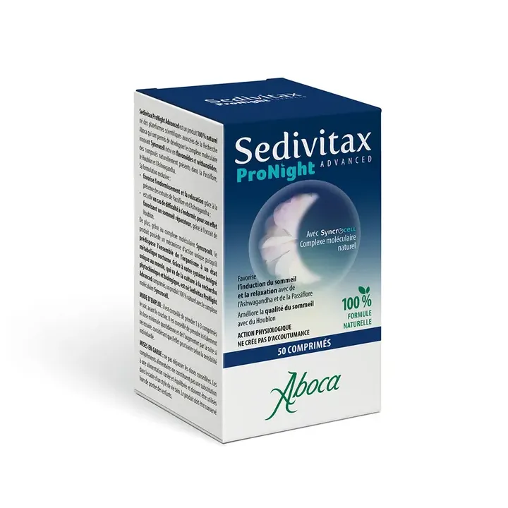 Sedivitax pronight advanced Aboca - flacon de 50 comprim&eacute;s 
