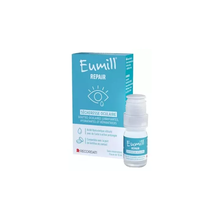 Gouttes s&eacute;cheresse oculaire Eumill Repair - flacon de 10ml