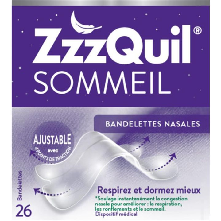 ZzzQuil Sommeil bandelettes nasales - bo&icirc;te de 26 bandelettes