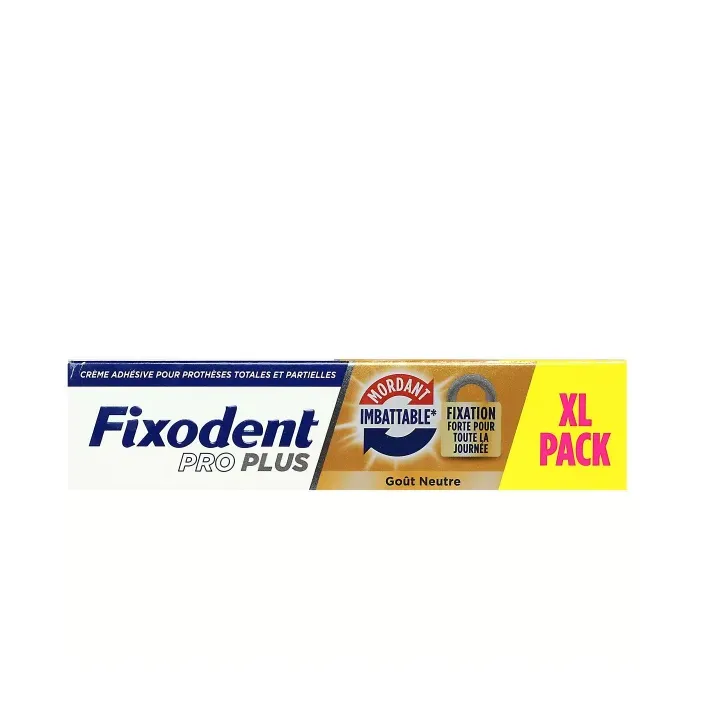 Cr&egrave;me adh&eacute;sive Fixodent Pro Plus go&ucirc;t neutre - tube de 57g